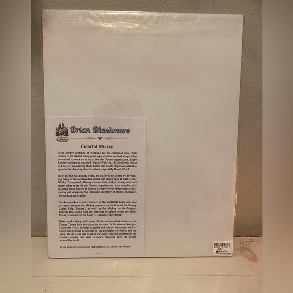 Disney Parks Colorful Mickey Print Wall Art by Brian Blackmore 
New - Picture 4 of 6